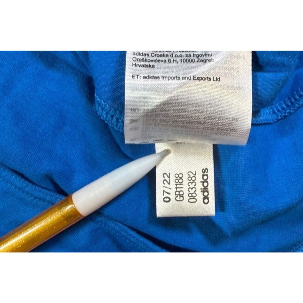 Adidas Originals 3-Stripe Tank Bodysuit NWT Womens Size Large Blue Bluebird - Picture 6 of 8